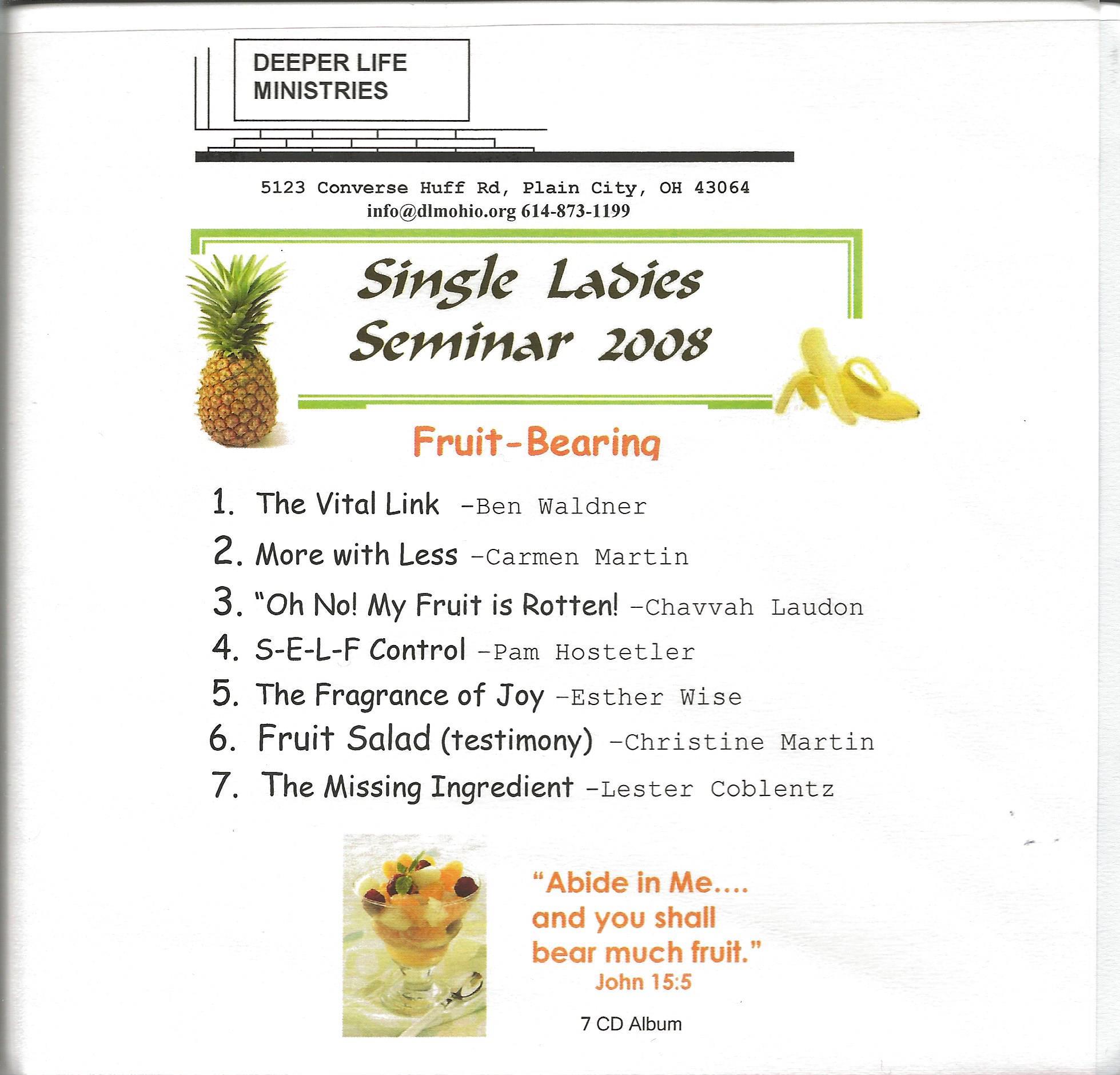 SINGLE LADIES SEMINAR 2008 7 CD album
